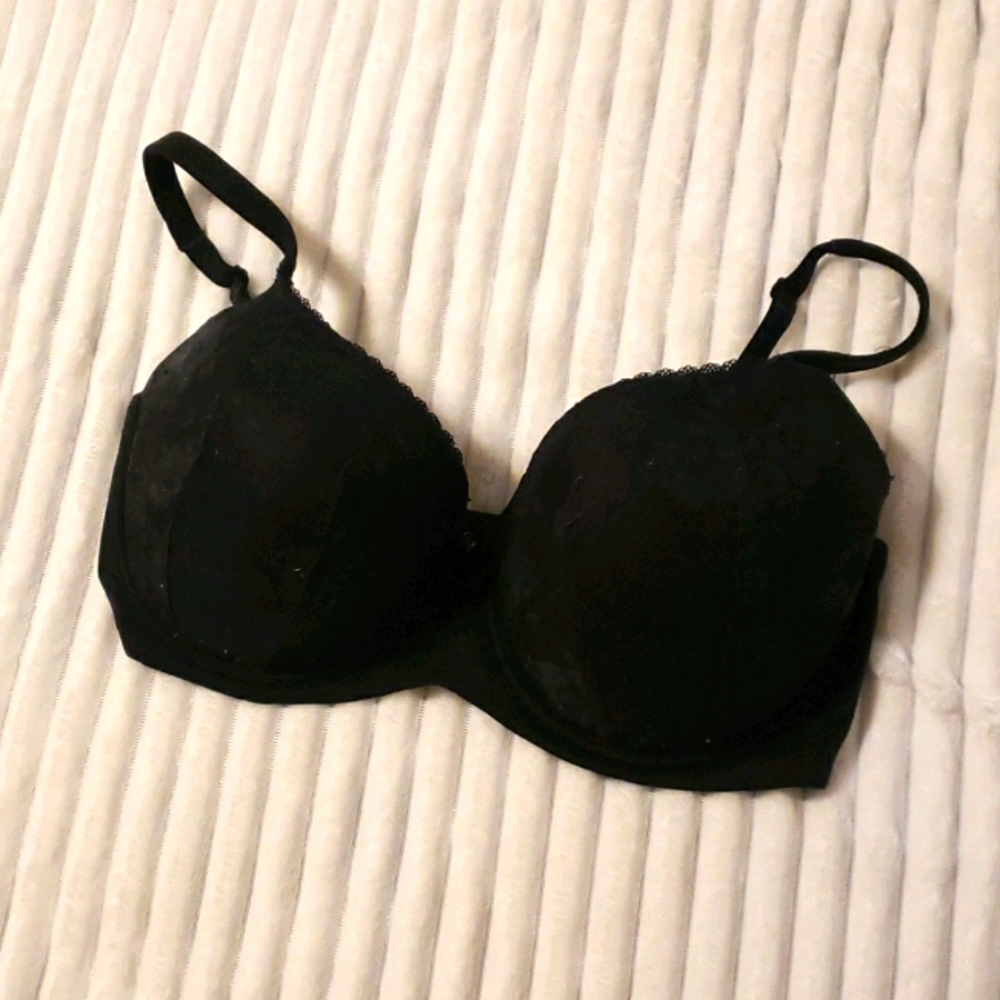 36 DDD VICTORIA SECRET BLACK LINED DEMI